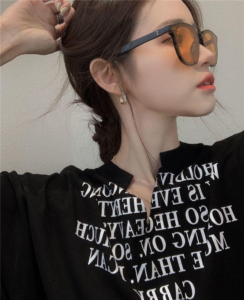 Plus Size V-Neck Korean T-Shirt: Summer Trend, Loose Fit, Short Sleeves