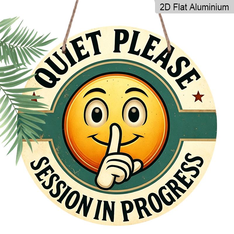 2D Flat Aluminum Retro-style "Do Not Disturb" Themed Wall Decoration. Available in Various Sizes. Suitable for Libraries, Living Rooms, Cafes