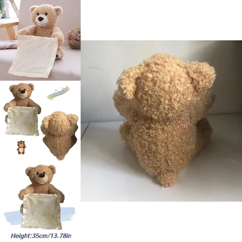 Niedlicher, sprechender Teddybär, 35 cm groß, wiederaufladbar, scheues Gesicht, batteriebetrieben