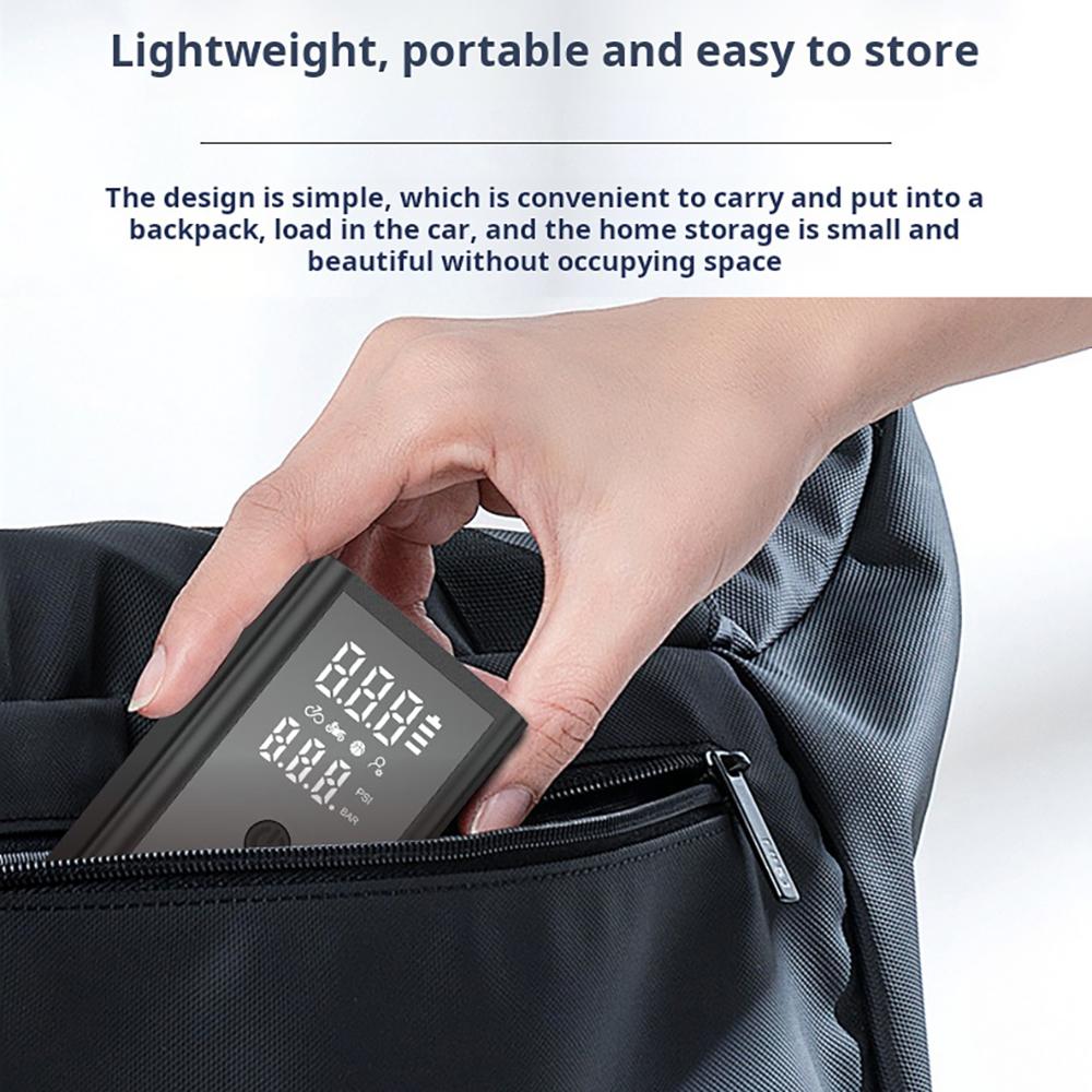 150PSI Portable Pocket Bike Electric Air Pump Inflatable Car Tire Wireless Compressor Mini Fast Rechargeable Tire Inflator Pump