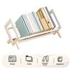 Desktop Book Shelf Bamboo Book Organizer Storage Rack Office Desk Wooden Book Magazine Display Tilting Bookcase Book Holder Stand