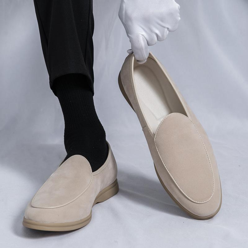 Spring 2025 New Loafers One-pedal Doudou Shoes European and American Foreign Trade 2025 Large Size Men's Shoes