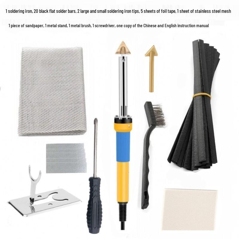 

Dual Voltage Soldering Iron Plastic Repair Tool for Car Bumper with Welding Nails & Smoothing Head