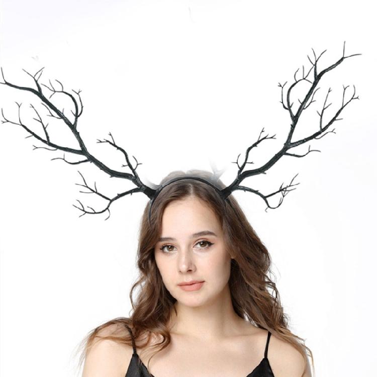 Punk Hairband Natural Branch Hairhoop For Masquerades Party Costume Props Special Occasion and Music Festival Headpiece