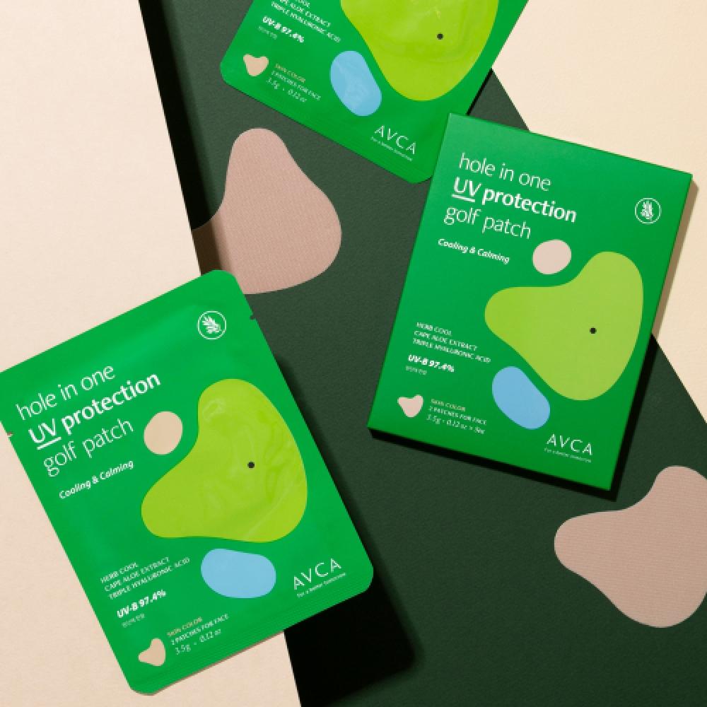 Lot de 5 patchs de golf anti-UV Hole In One d'Avca