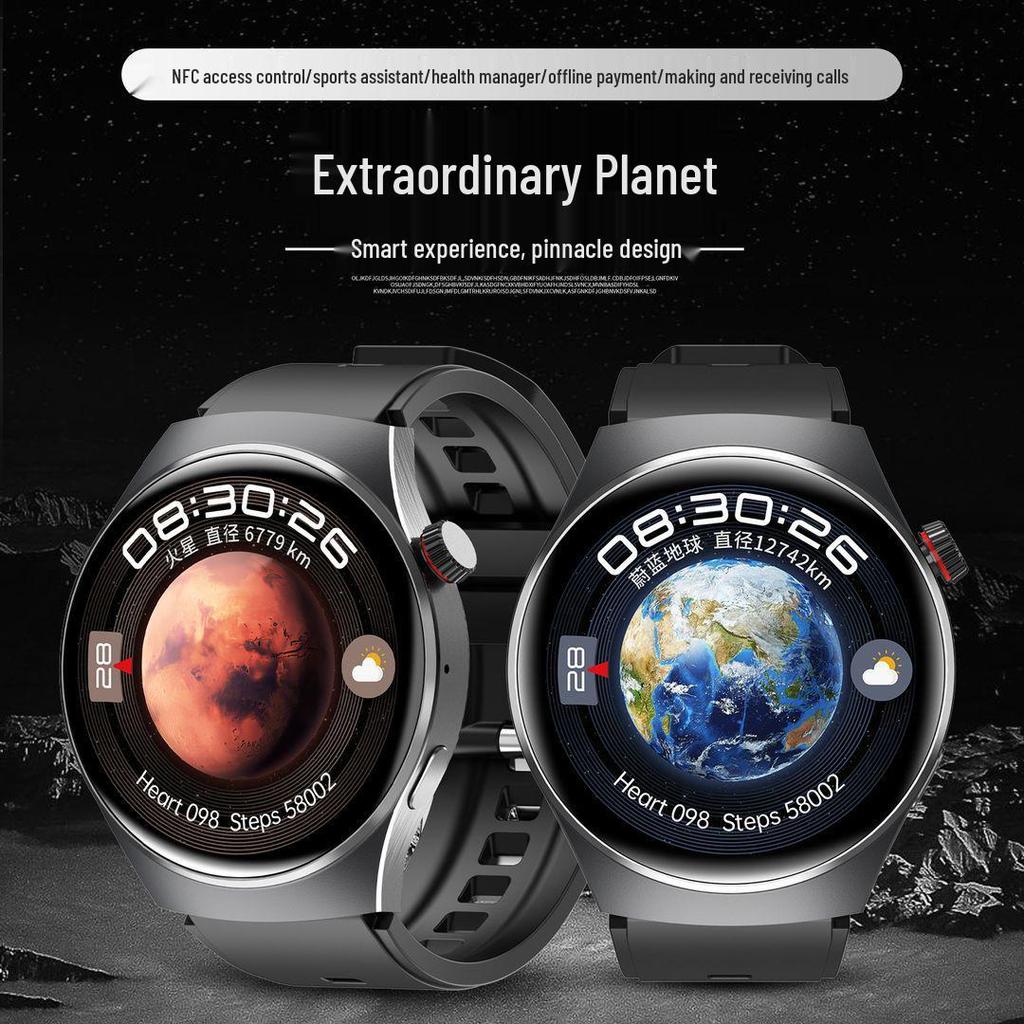 2024 Smart Bluetooth Multifunktionsuhr mit NFC & Sport-Gesundheits-Silikonarmband