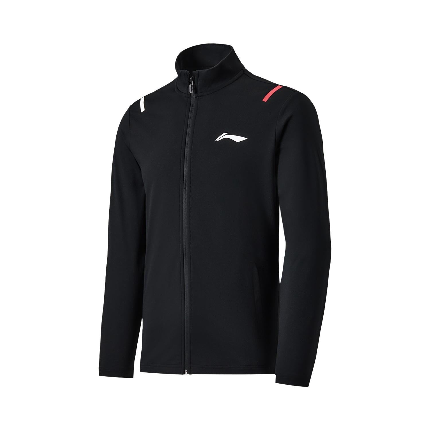 

Мужская и женская толстовка-куртка с логотипом на воротнике серии Li Ning для бадминтона, унисекс, AWDW257-1 M