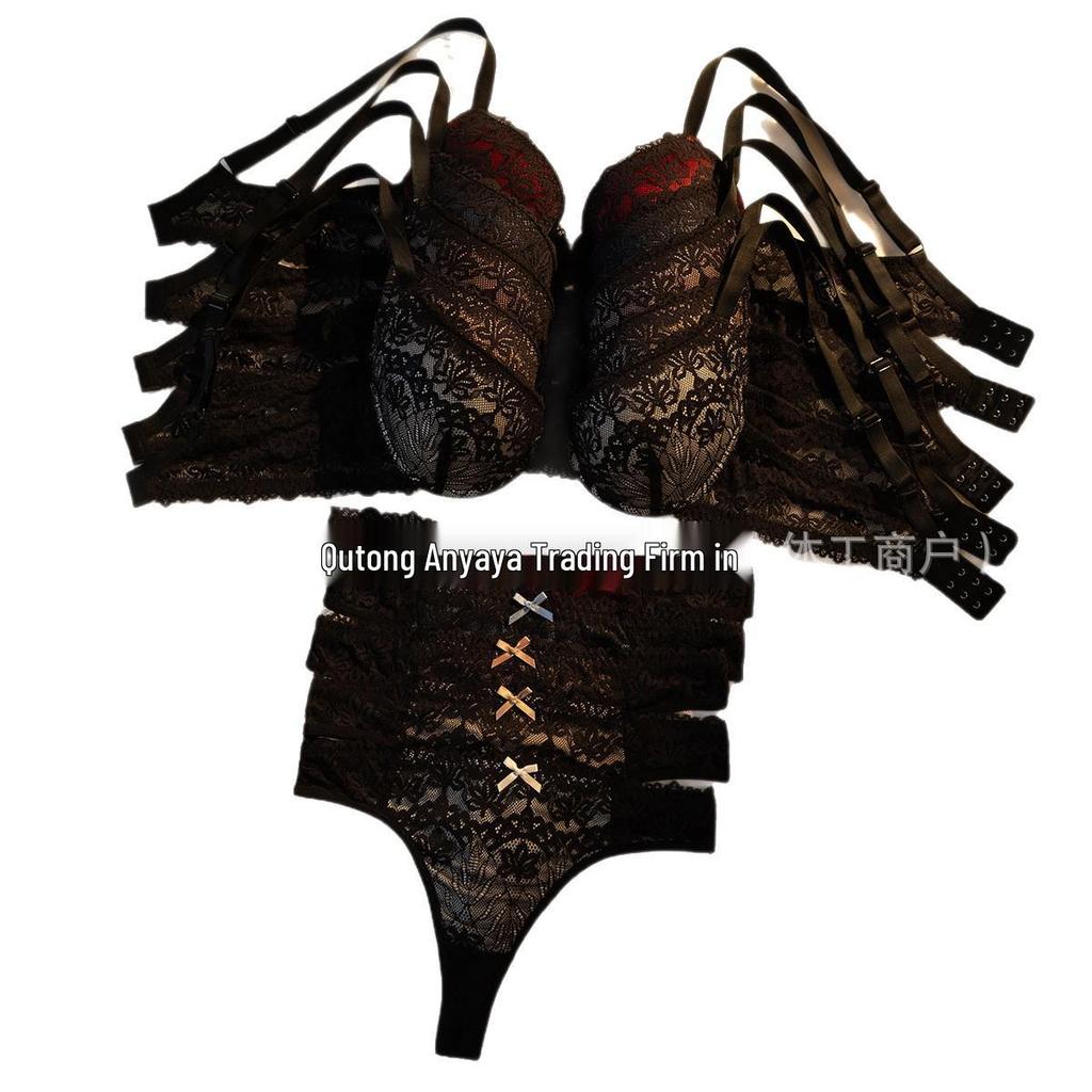 Exclusive Women's Adjustable Push-up Lace Bra Set - Sexy Lingerie