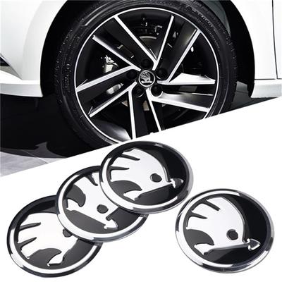4Pcs 56mm Car Wheel Center Hub Caps Dust Cover Sticker For Kodiaq Fabia Kamiq Karoq Octavia 3 A5 A7 Rapid Kami Scala