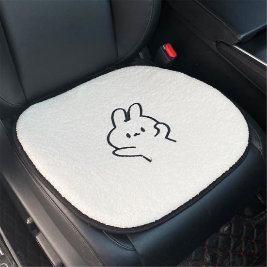 

47x47cm Four Seasons Front Seat Mat Cartoon Pig/Rabbit Design Cute Car Cushion