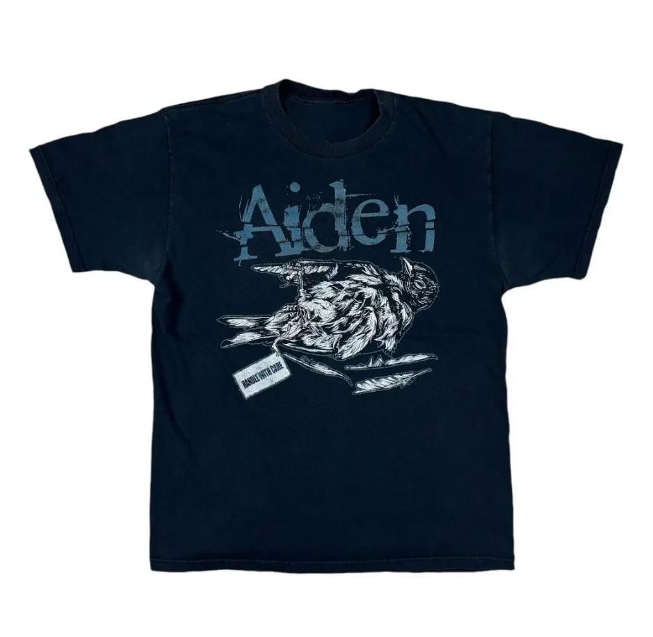 VTG Aiden Band Album Short Sleeve Black Cotton S-5XL T Shirt TS948 XXL