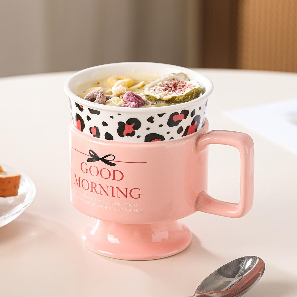 European Ceramic Mug Goblet Office Drinking Cup Coffee Cup Breakfast Cup Souvenir Ladies Water Cup