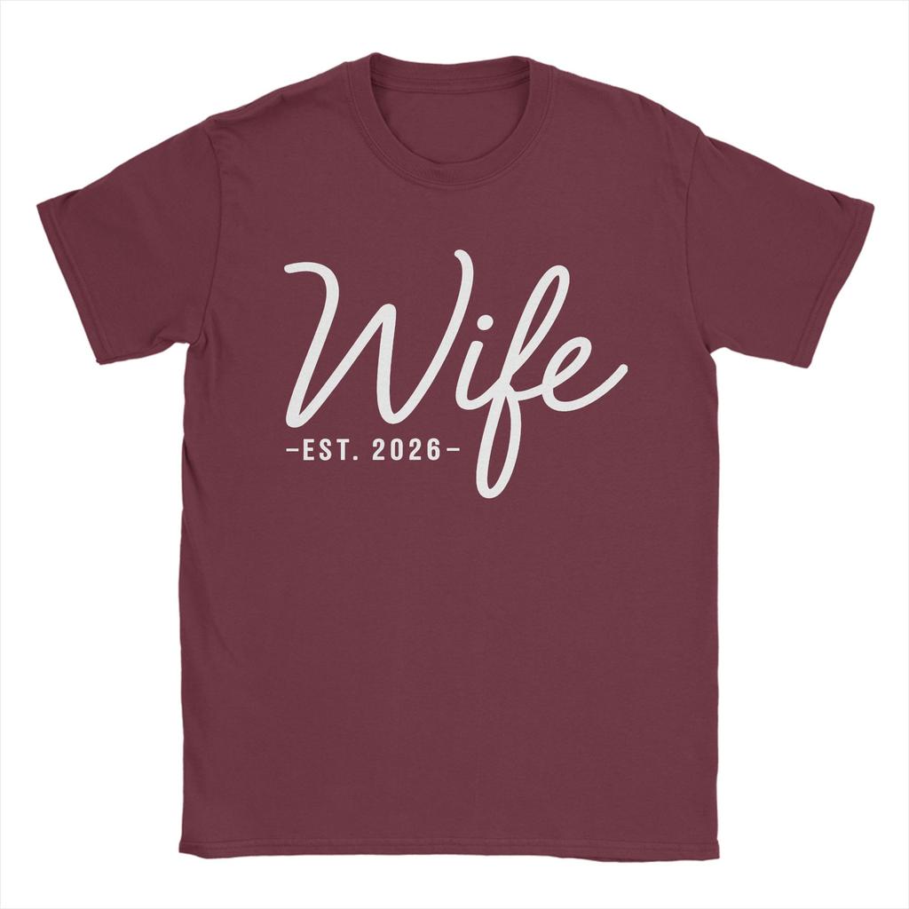 Wife 2026 Future Bride Engaged Wedding 100 Cotton T Shirt For Men Summer  Y2K Fun TShirts ONeck Trendy Cool Tees Oversized