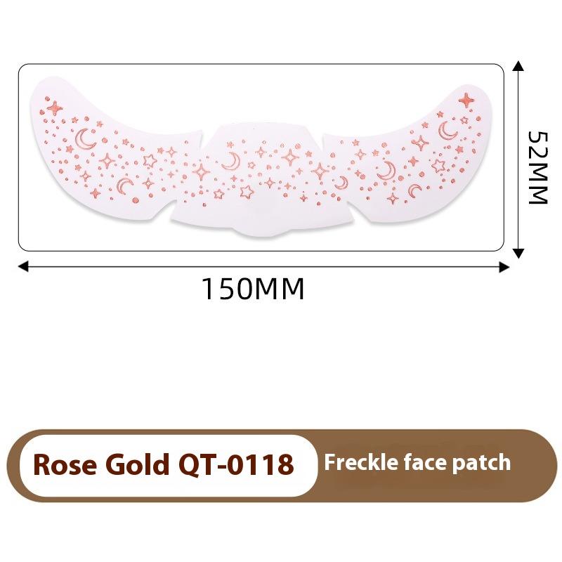 Heißes Roségold Sommersprossen Temporäre Tattoo Aufkleber Heißprägung Sommersprossen Make-up Patches Gesichts-Make-up