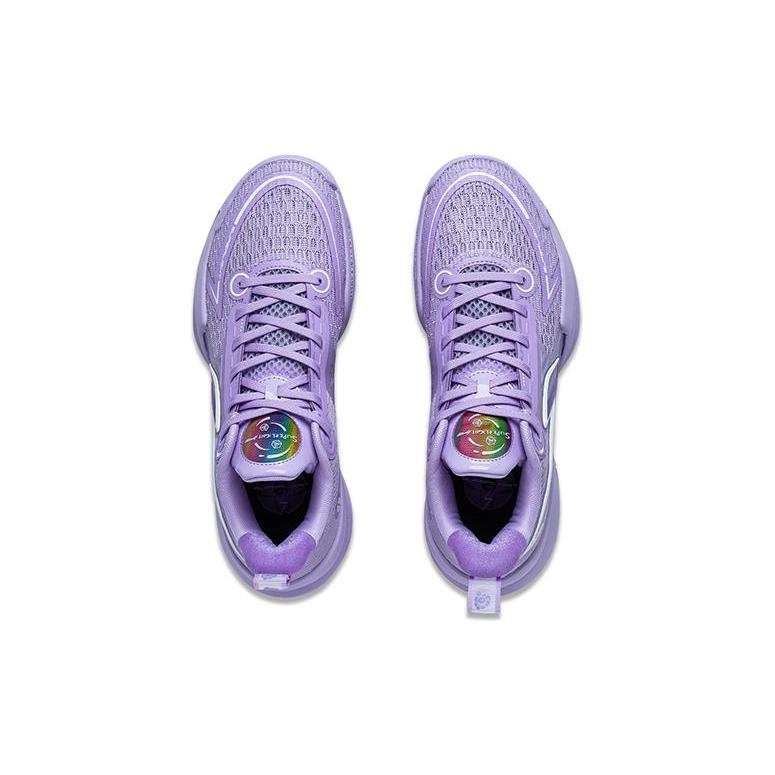 New LINING Super Light V2 Basketball Shoes Men Low Top Purple ABAT029-5