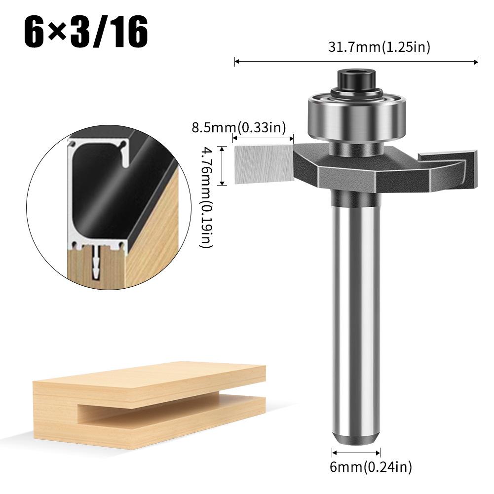 6 Handle 12 Handle Ball T-Knife Woodworking Milling Cutter Slotting Cutter Notch Cutter Begonia Angle Alloy Cutter Head Trimming Machine Tool Head