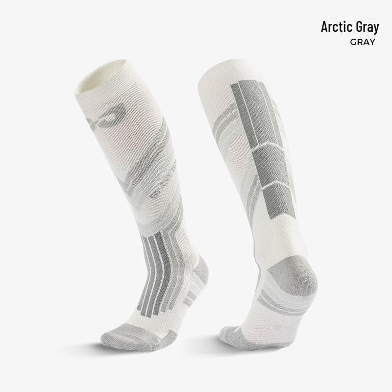 DWZ09 Non-Slip Thick Wool Ski Socks for Outdoor, Snow, Cycling, and Mountaineering - Mid-High Tube, Warm for Autumn & Winter