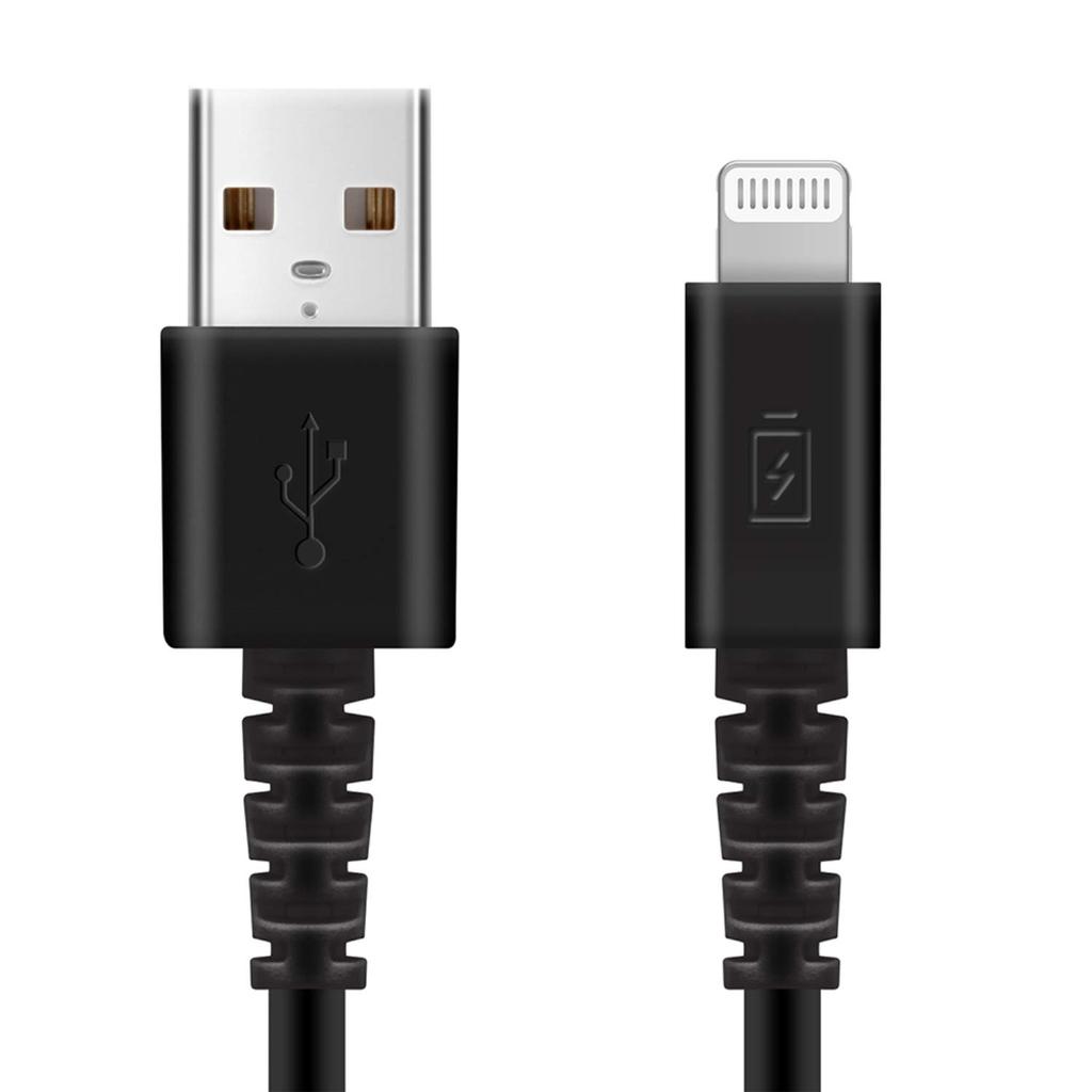 Premium Style Soft Cable To Lightning Black Charging/Communication USB-A 0.5m PG-YWLA05BK