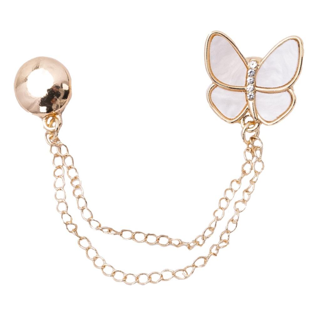 Adjustable Chain Metal Buttons Clip Seam Free Cuff Fixing Magnet Pin Clothing Magnetic Clasp  Pants