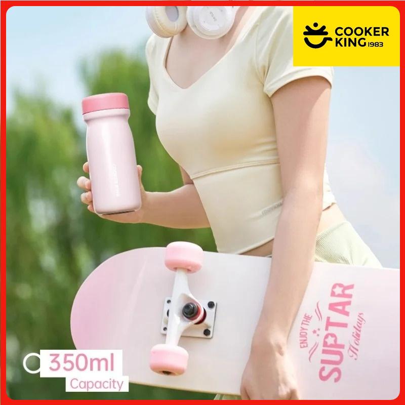 COOKER KING 350ml Mini Double Vacuum Coffee Mug Stainless Steel Thermos Hot &Cold Portable Water Bottle Leak Proof Insulated Cup
