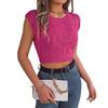 QICED Spring Summer Heart-shaped Hollowed-out Crop Top for Women's Vacation