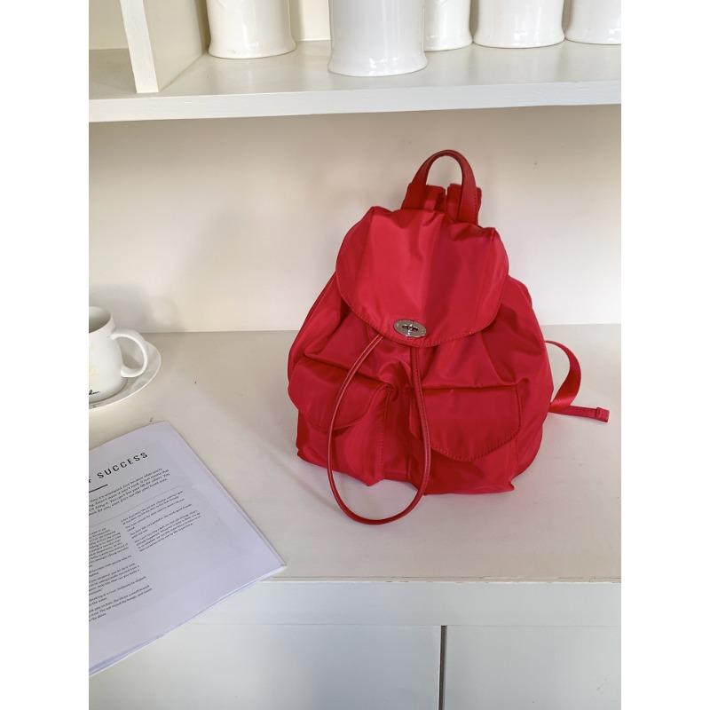 

Рюкзак Рюкзак Повседневный Премиальная Текстура Для Поездок На Работу Путешествий Студенческий Большая Вместимость Нейлоновая Сумка Новый Рюкзак Женский красный