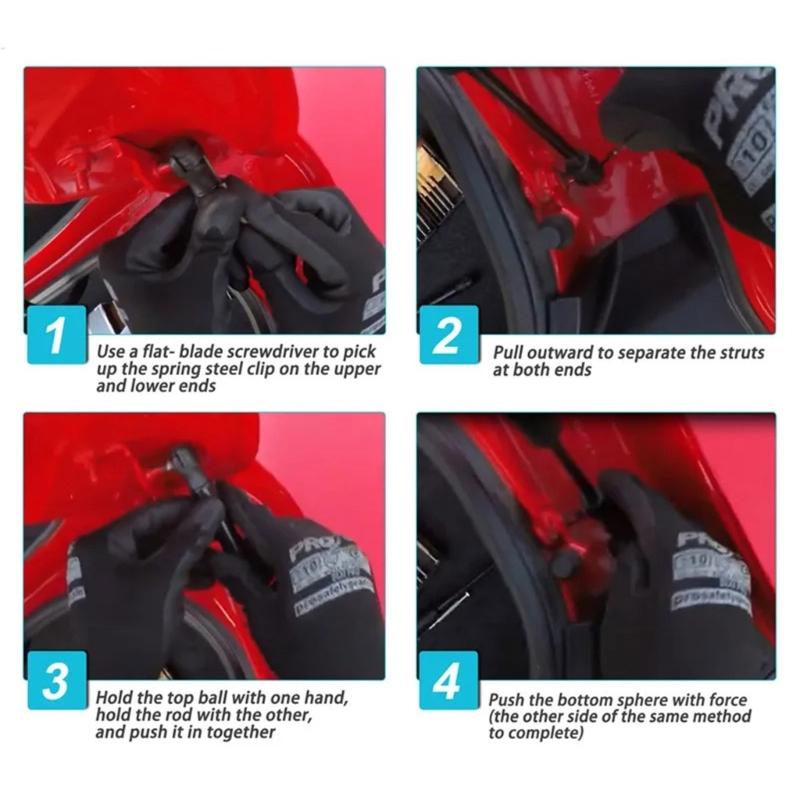 Hydraulic Hood Lift Support Struts Gas Spring Shock Absorbers Provide Stable Elevations for Safe Convenient Maintenance