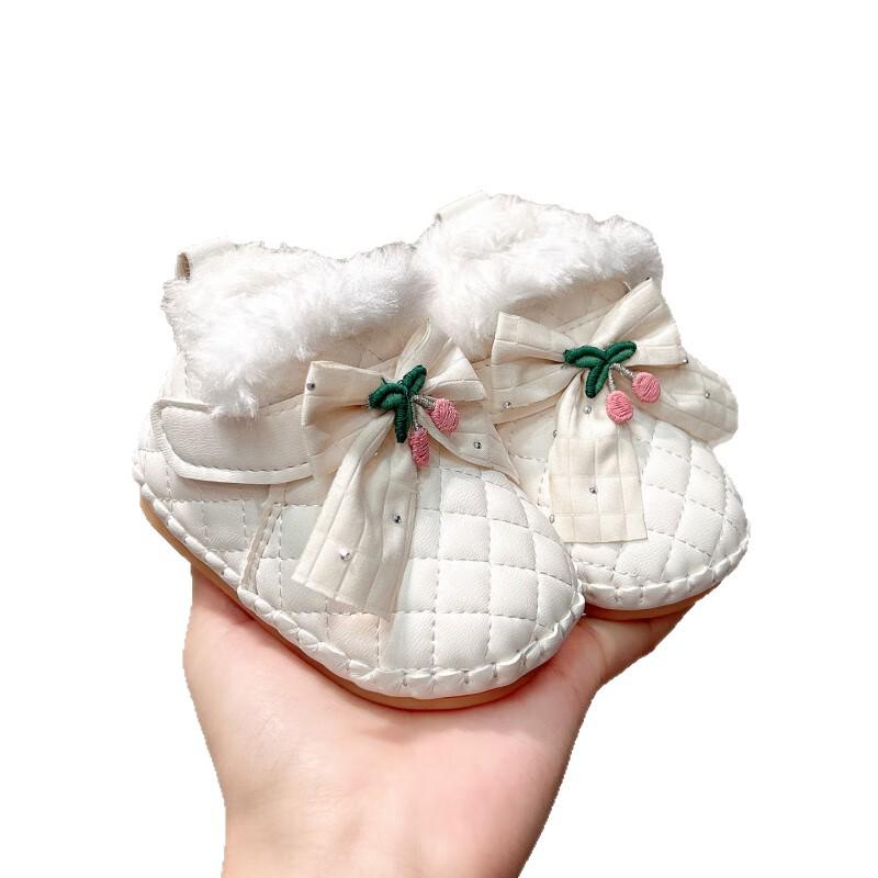 Winter-Babyschuhe: Weiche Gummisohle, Warme Samt-Baumwollstiefel für 0-12 Monate