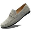Men's Casual Leather Moccasins: Slip-On Suede Driving Loafers In Large Sizes