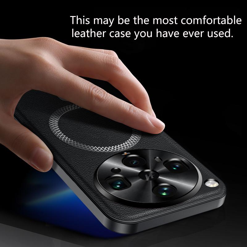 Pro pouzdro Oppo Find X8 Ultra Magnetické Elegantní Kůže Odolné proti opotřebení Objektiv Plně Kryté Protiskluzový Úchop Kryt Okraje Skořepina