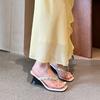 Mode Damen Pantoletten Damen Keilabsatz Hausschuhe Schuhe Sandalen Luxus Mode Strass Keilabsatz Hausschuhe Schuhe für Frauen Flip Flops