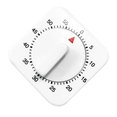 60 Minuten Küchentimer Countdown Stiller Alarm Erinnerung Weiß Quadratisch Mechanischer Timer Für Küche Klassenzimmer Hausaufgaben Büro