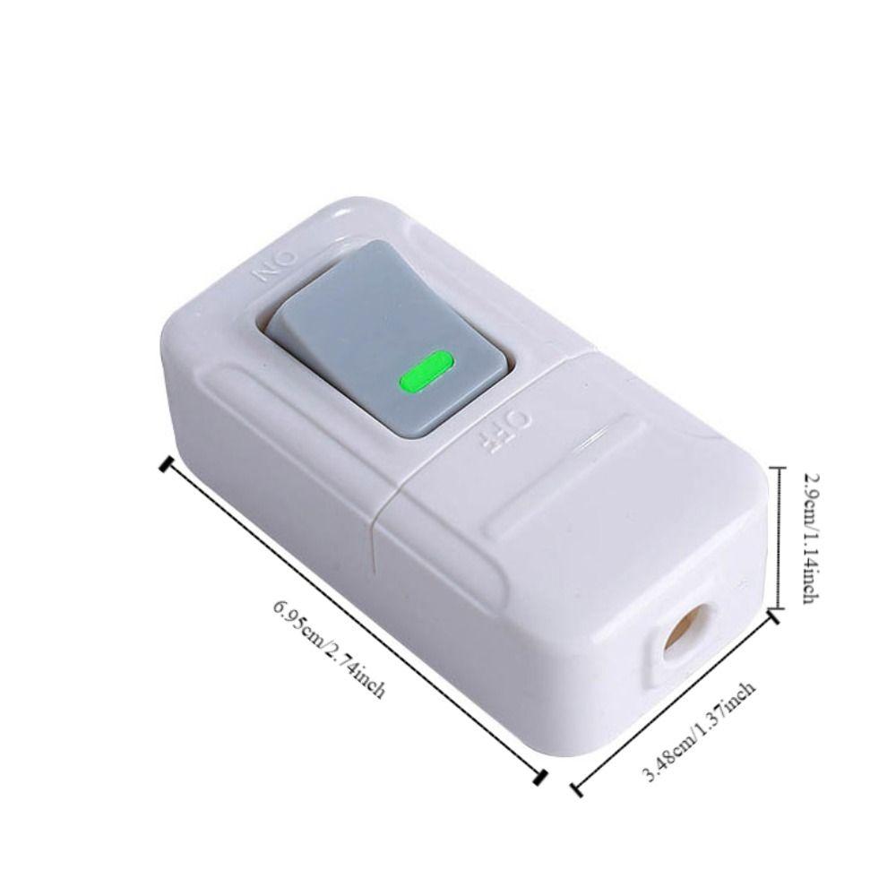 Square Push Button Switch Plastic Small Rocker Button Inline on/Off Light Switch  Home