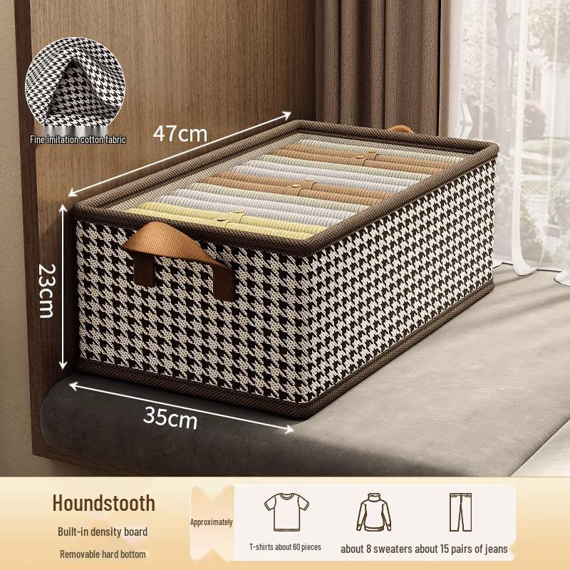 Hahnentritt Faltbare PP Aufbewahrungsbox für Kleidung, Hosen & Socken