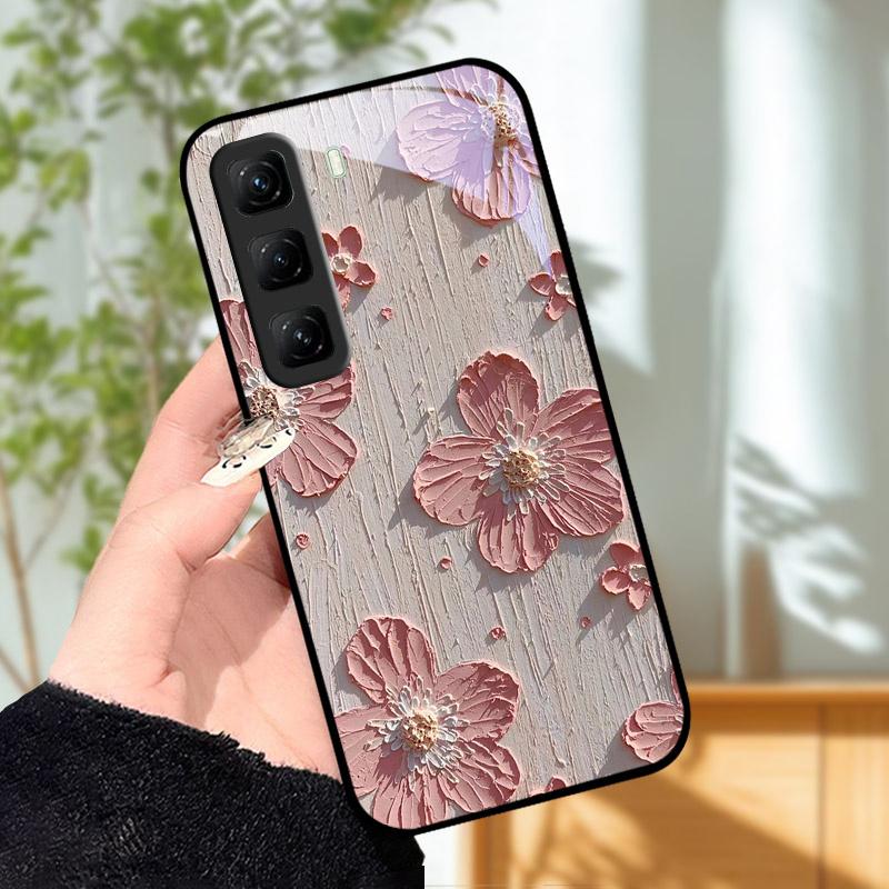 Für Infinix Hot 60 60i 60Pro Pro Plus Hülle X6886 Mode Luxus Gehärtetes Glas Handyhülle Für Infinix Hot60 Pro Plus Schutzhülle