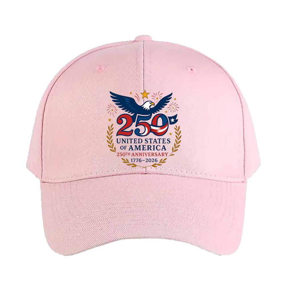 United States of America Th Anniversary Woman Man Baseball Cap Adult Adjustable with Curved Brim Hiking Fishing Hat