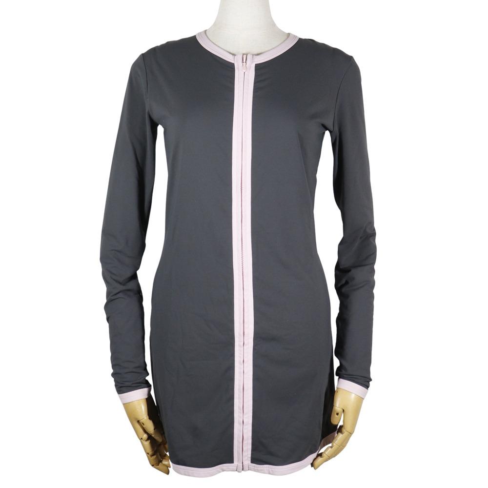 

CHANEL Pi Pink cardigan P20775V12115 03P Zip up COCO Mark Gray / pink Nylon/Polyurethane Women Used