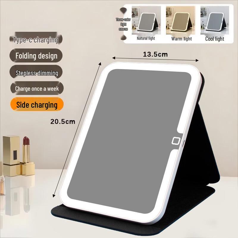 

oeny Portable Folding LED Makeup Mirror