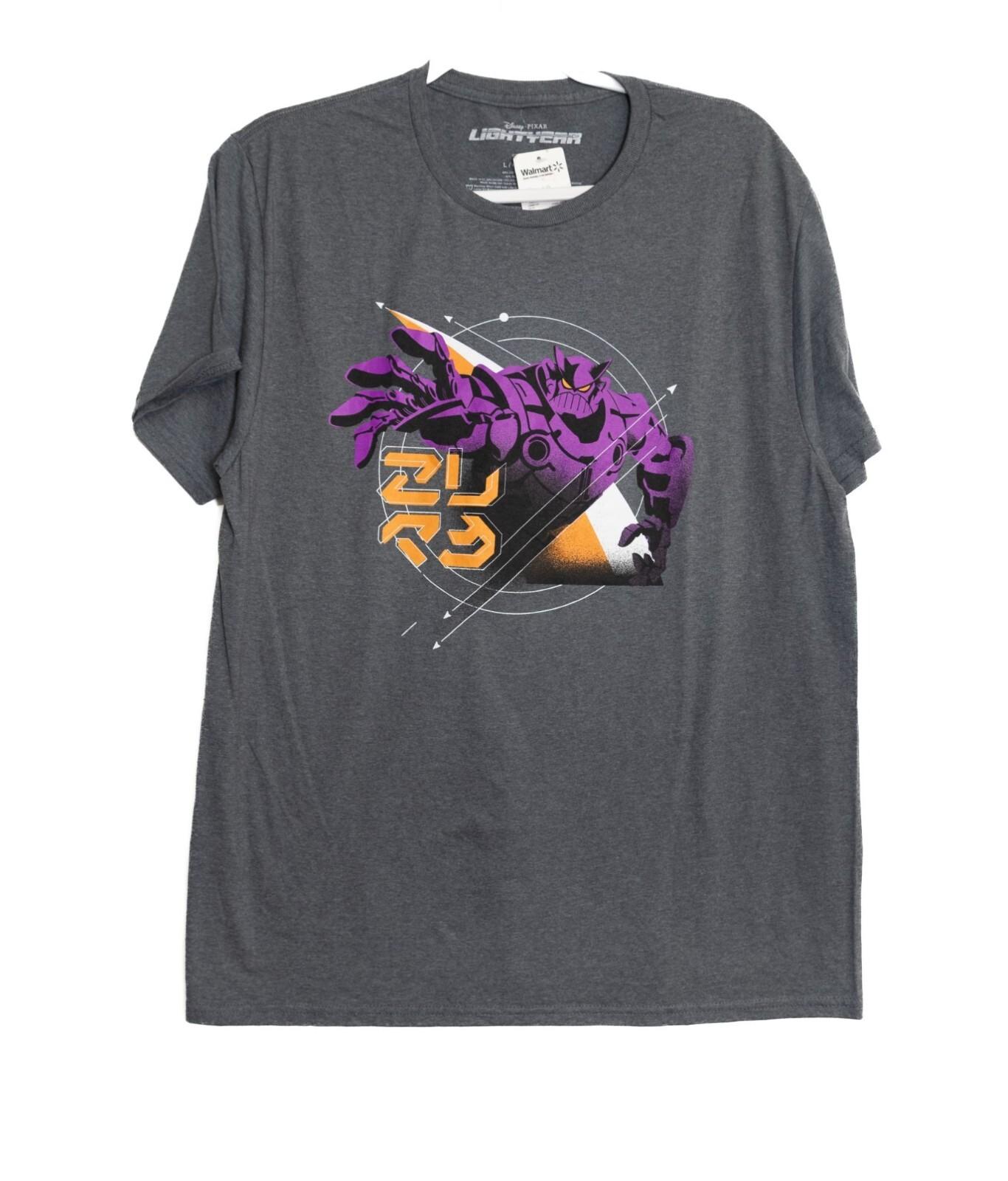 Disney Pixar Lightyear Mens Graphic T-Shirt Featuring Zurg Design In Gray Size L XL