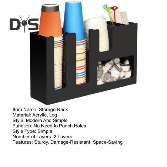 Organizator pentru ceașcă de cafea și suport pentru capac Dispenser acrilic pentru cești de unică folosință Condimente paie Suport de depozitare pentru barul de birou acasă