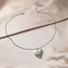 Chic Rhinestone Heart Slogan Necklace