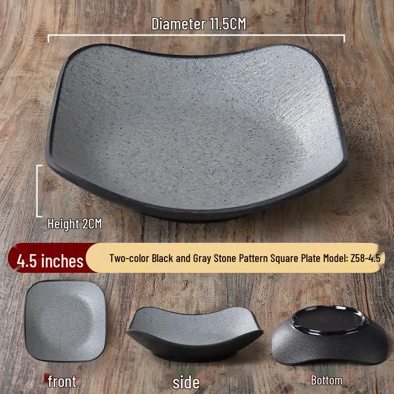 Nordic Melamine 4.5-inch Square Snack Plates (Set of 5)