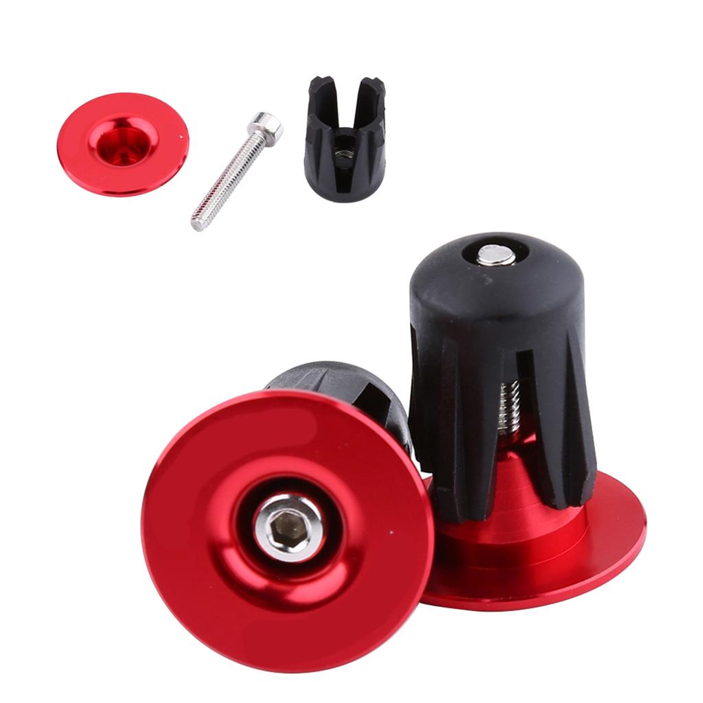 2pcs Colorful Aluminum Bike Bicycle Handlebars Bar Grips End Plugs Caps Bike Accessory