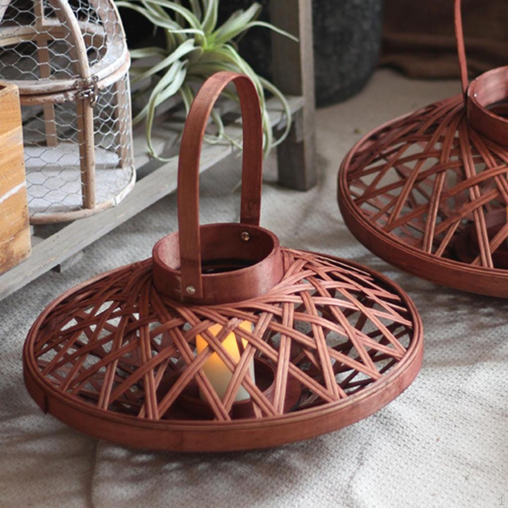 Bamboo Candle Lanterns Decorative For Garden Homestays Living Rooms