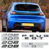 Metal Alloy Car Trunk Emblem for Peugeot 208 Vehicle Logo 3D Letter Badge Decoration HT Rear Body Stickers Modification Accessories