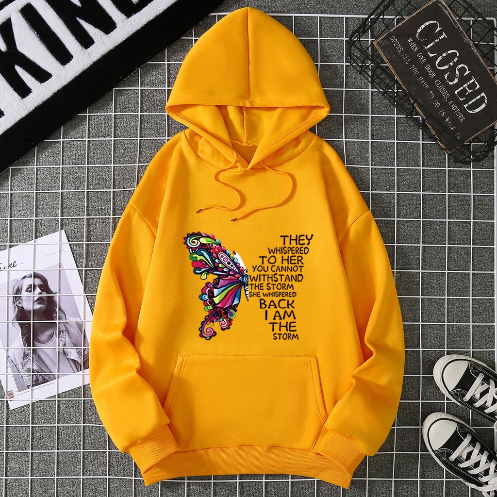 Loose Plus Size Hoodie with Women's Print Trendy Versatile Letter Loose Hooded Top 7046