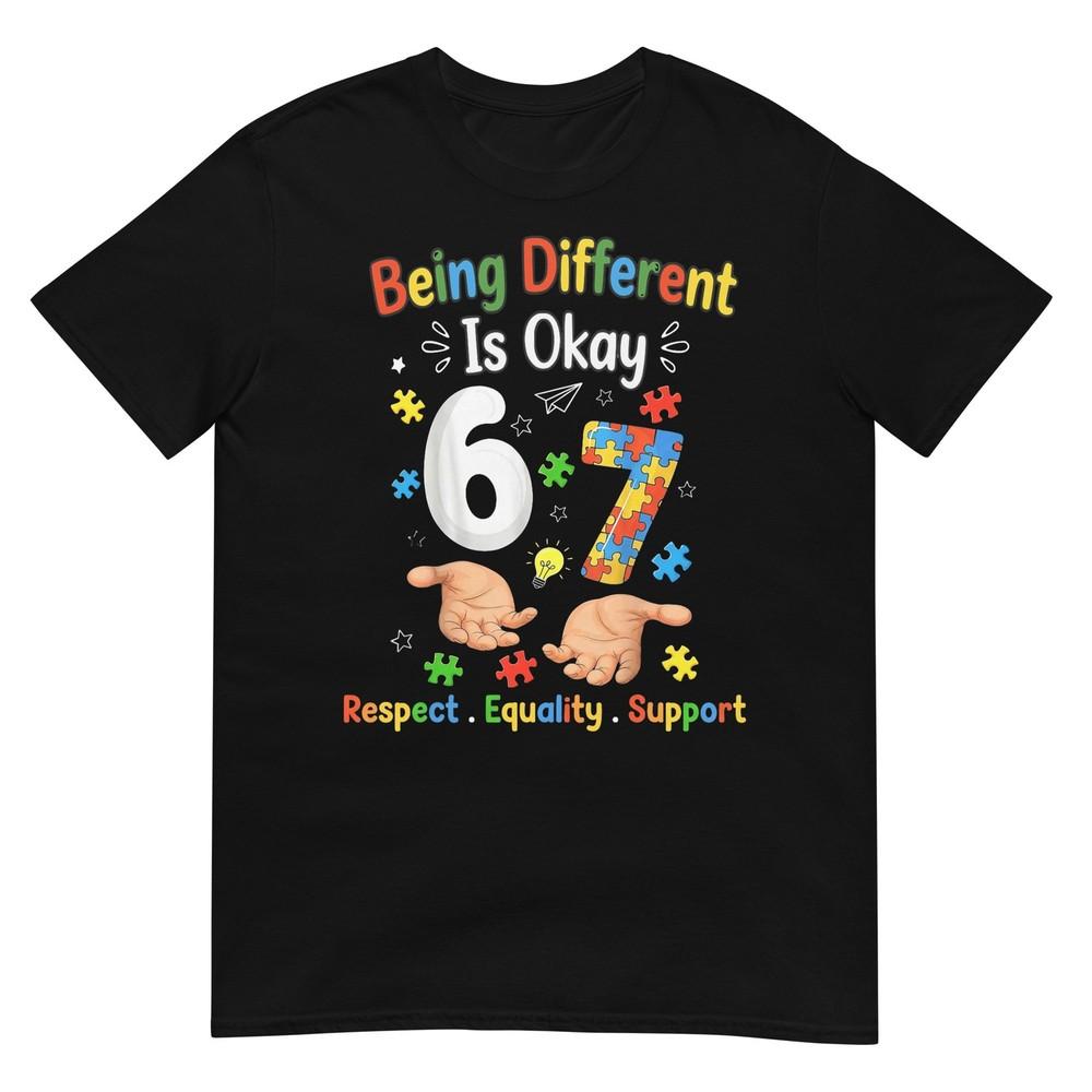 Six Seven Autism Awareness 67 Unisex Unisex Kids Boys Autism TShirt