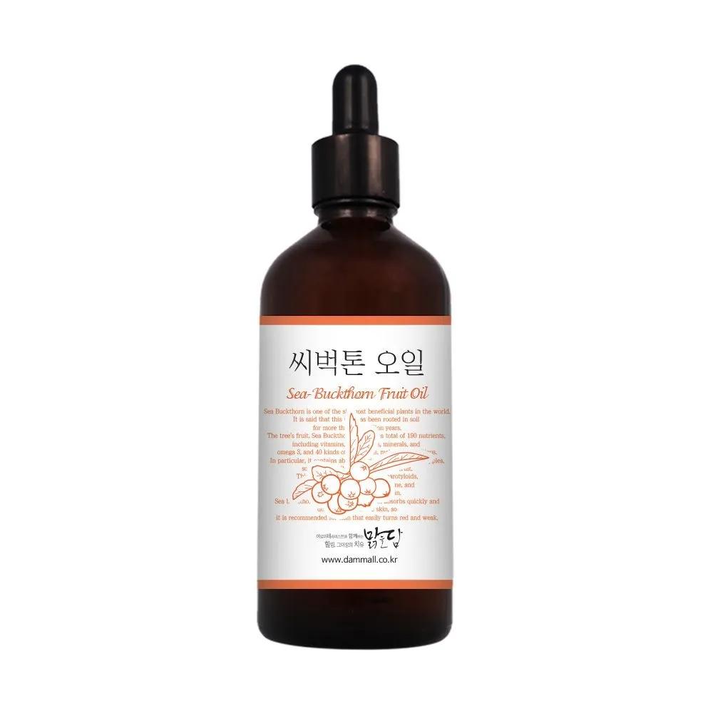 Malgeuldamm Sea Buckthorn Oil 100ml Unrefined Fruit Extract 100% Sea Buckthorn Oil