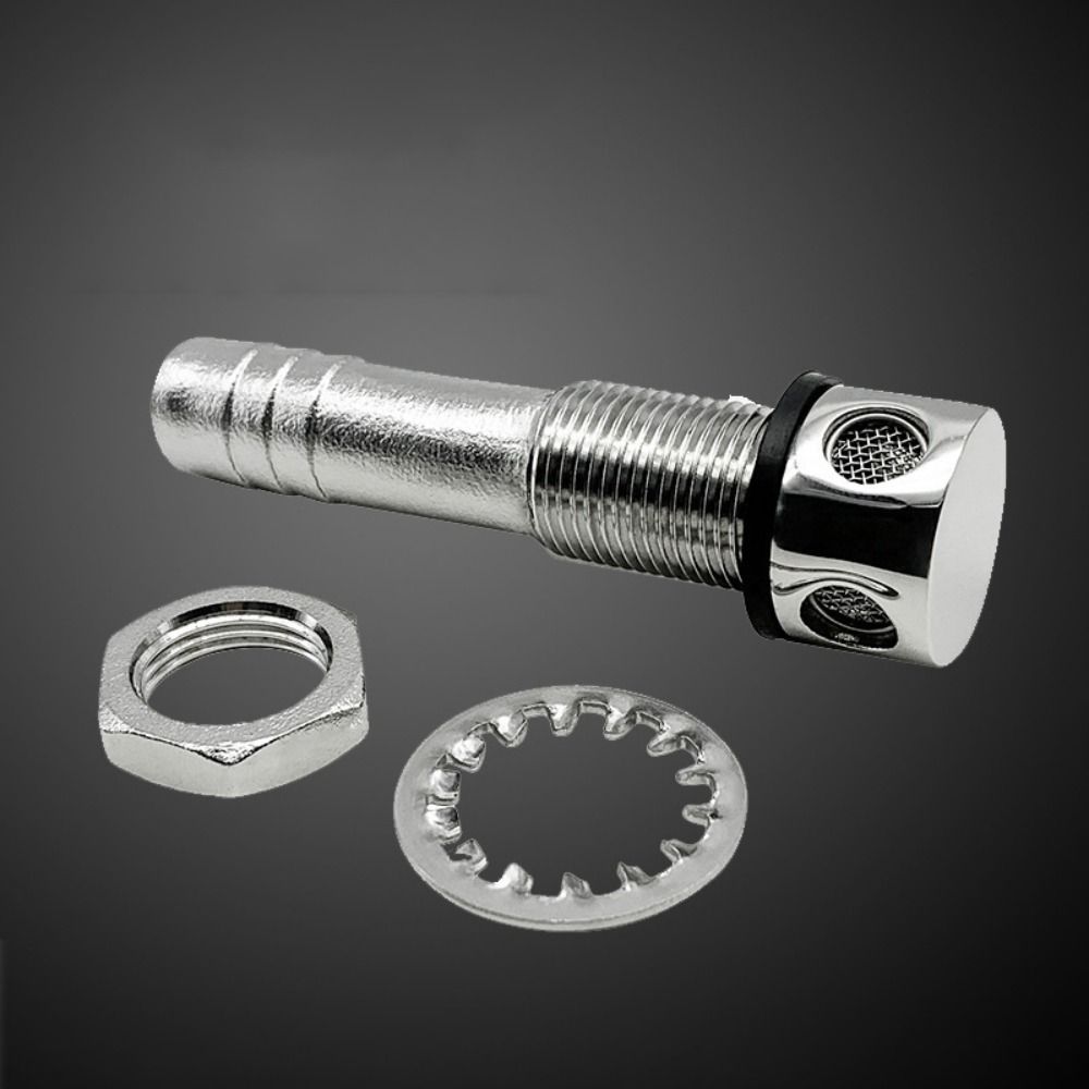 Practical Stainless Steel Boat Fuel Tank Vent Flush Mount Through Hull Gas Fuel Tank Vent Boat Yacht Marine Straight Air Vent