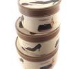 Les Trésors De Lily [J7522] - Set of 3 Beige Brown 'Belle Epoque' Wooden Trunks